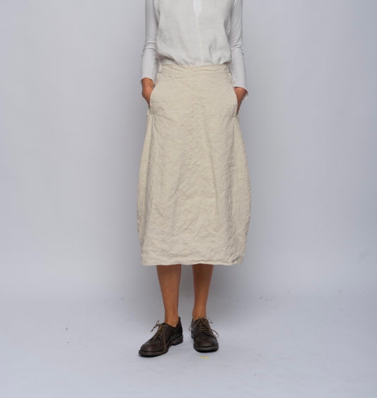 Hannoh Wessel - Skirt Juliette in Winter White Cotton Twill
