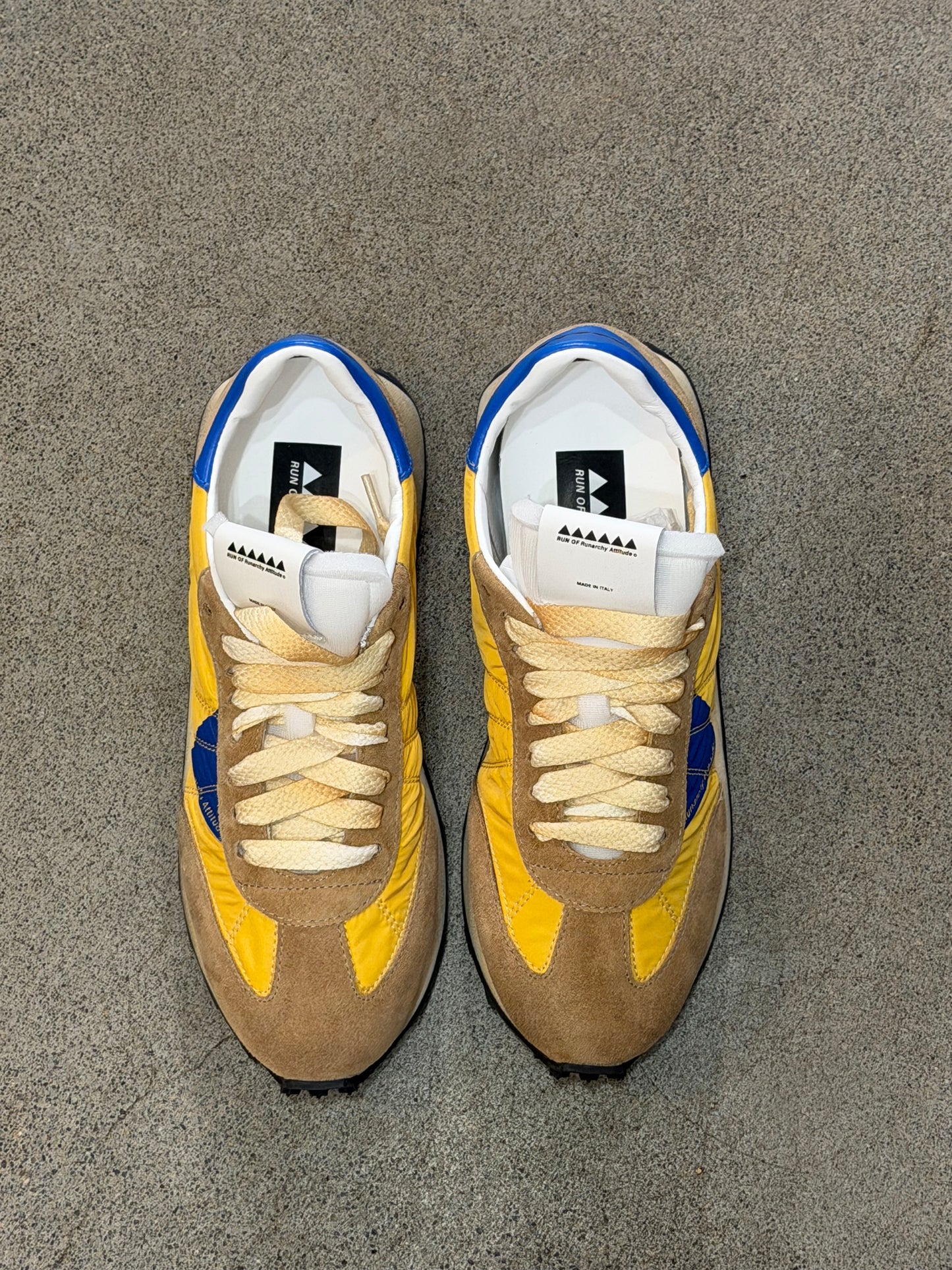 Run of  - Sparta Women's & Mens - in Blue/Yellow/Tan combo
