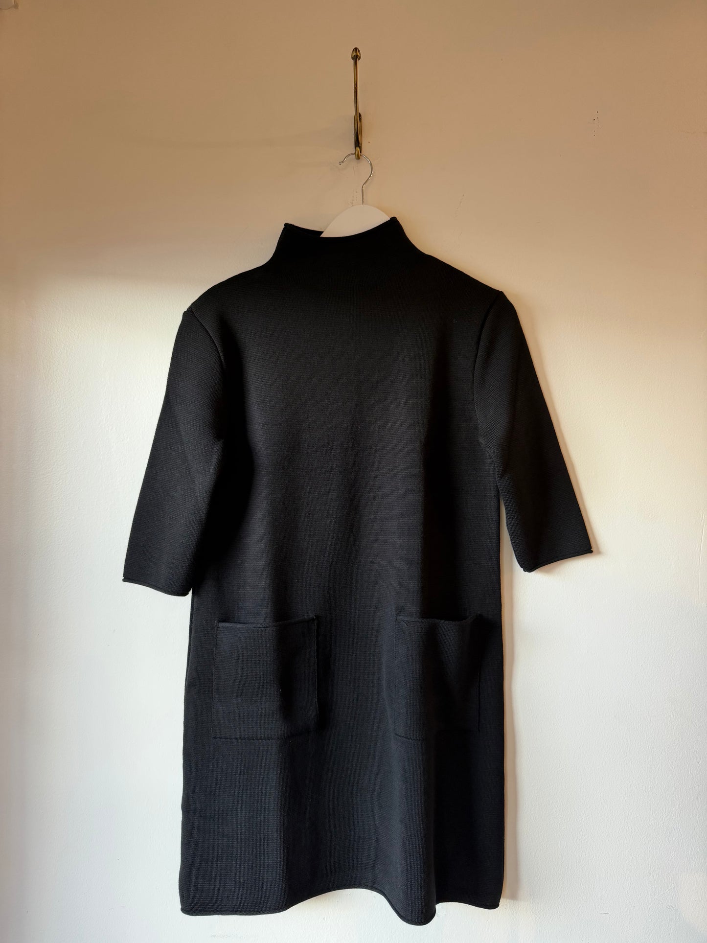 Hannes Roether - Mock Neck Knit Dress in Black