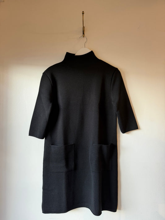 Hannes Roether - Mock Neck Knit Dress in Black