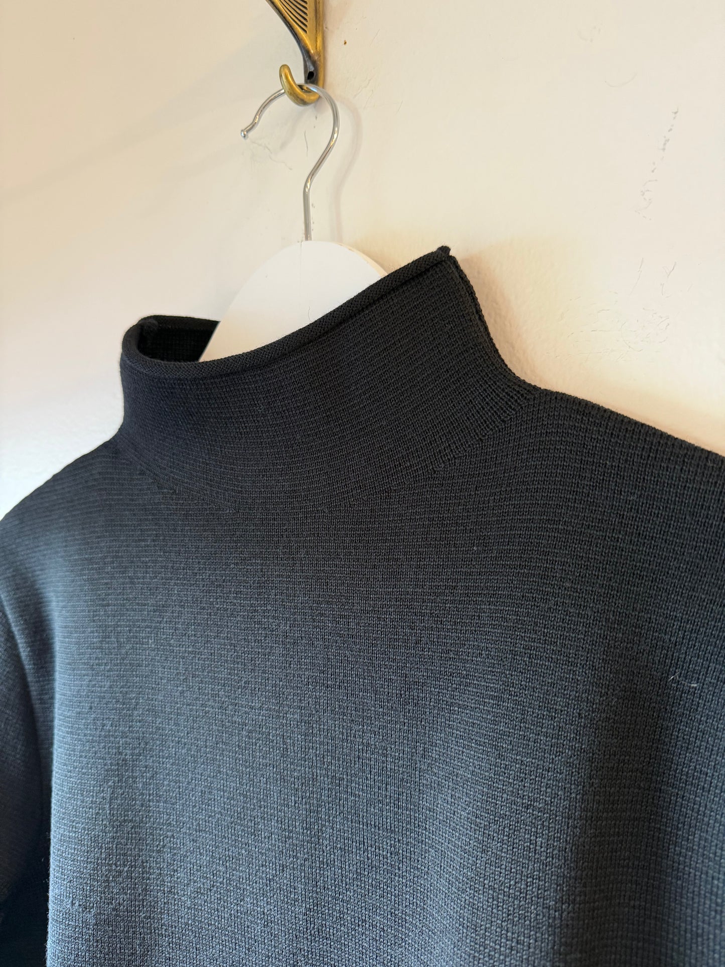 Hannes Roether - Mock Neck Knit Dress in Black