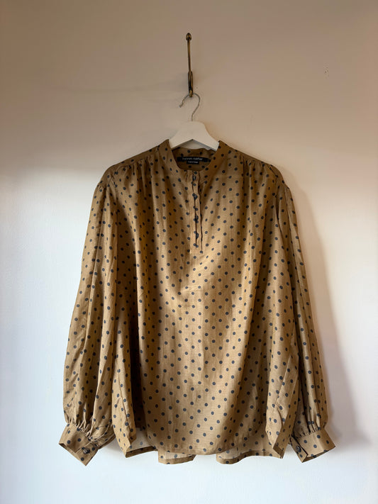 Hannes Roether - Silk Georgette Dot Blouse