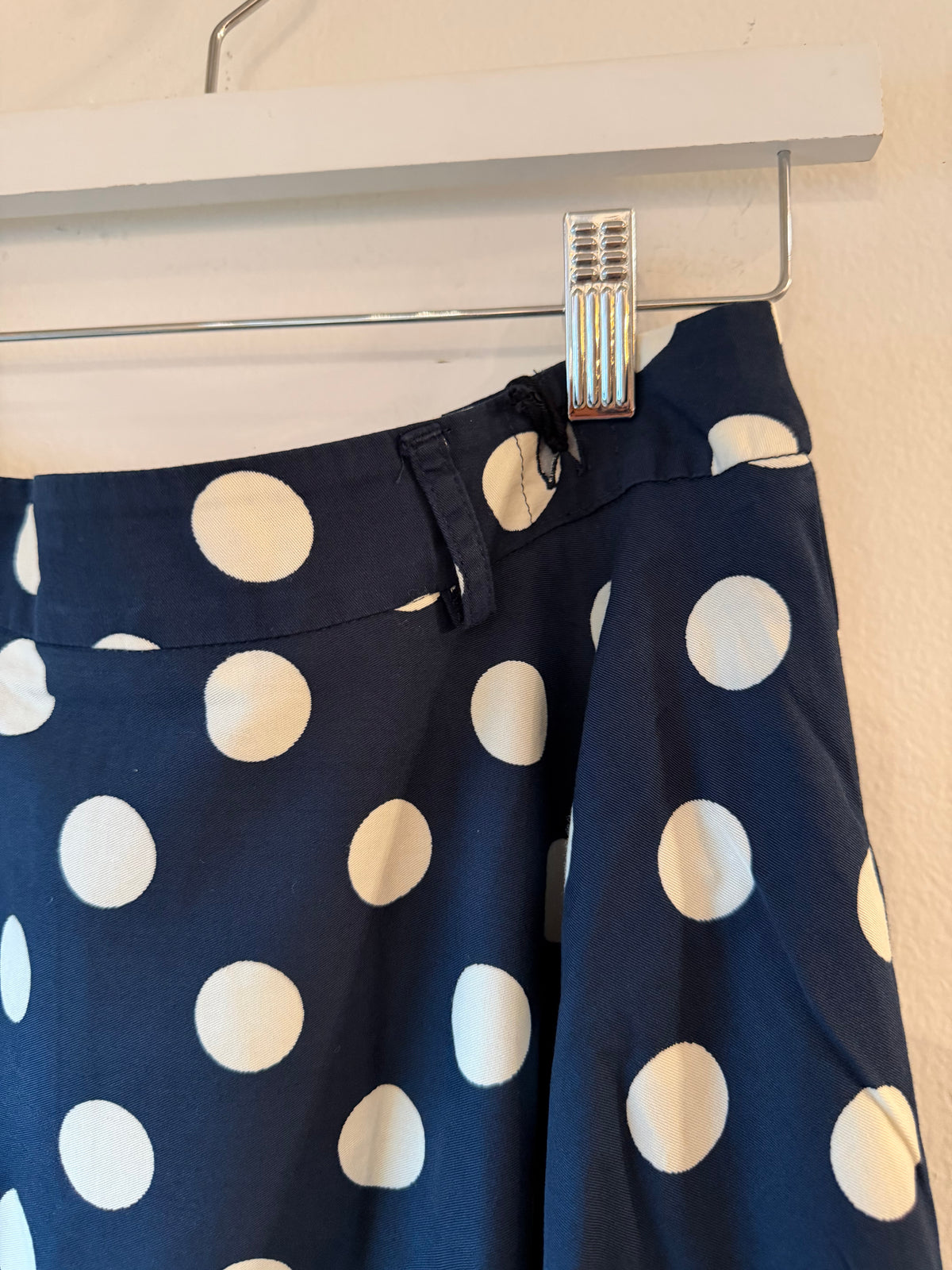 Hannes Roether - Dot Circle Skirt in Navy and Winter White