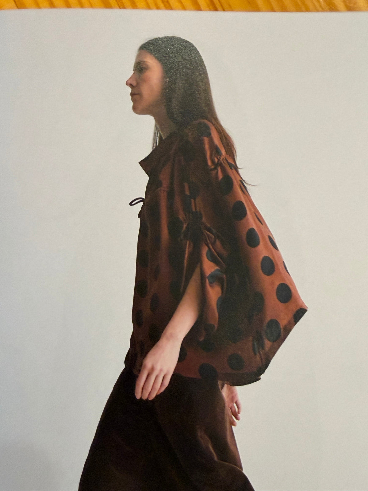 Hannes Roether - Big Dot Tie Blouse in Silk