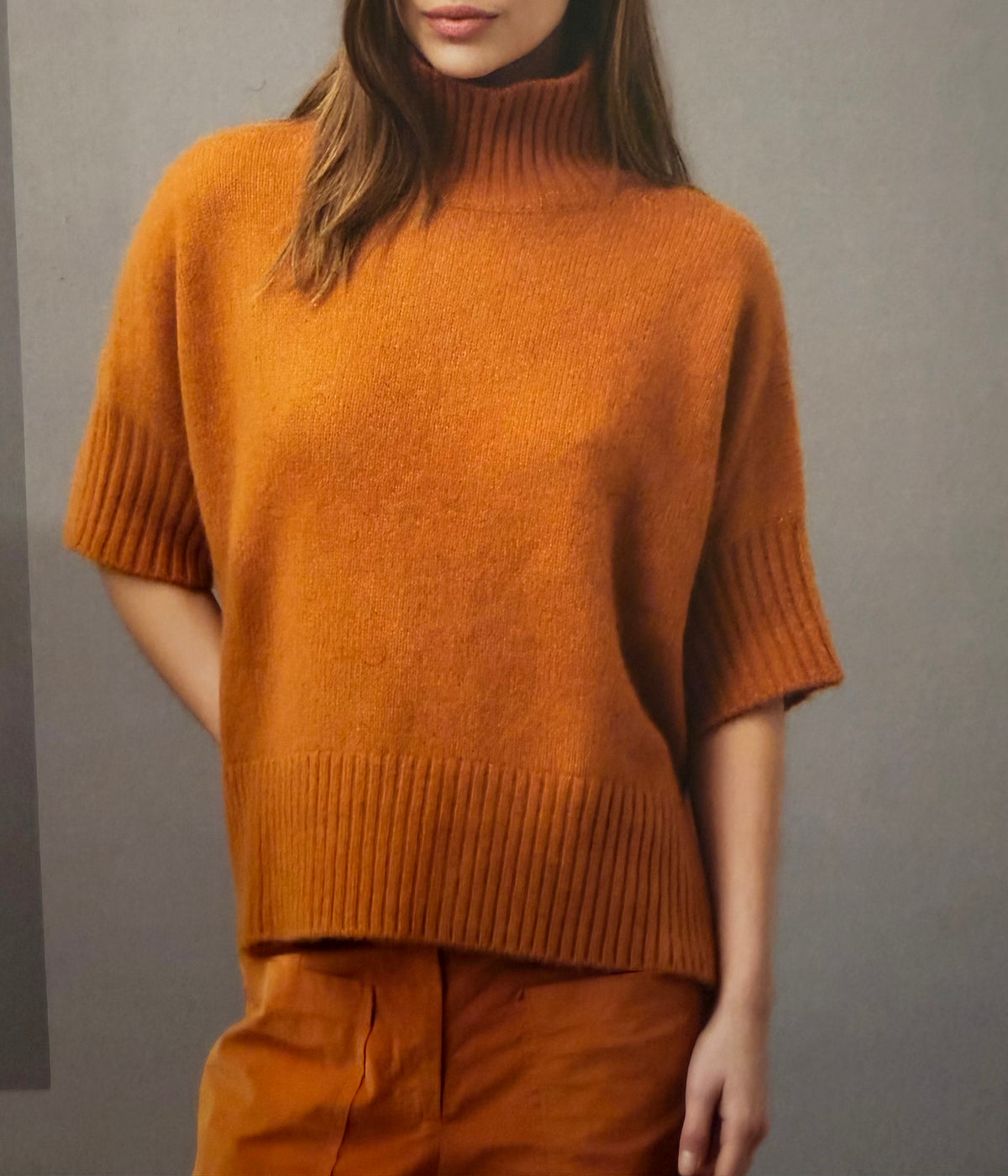 Kristensen Du Nord - Cashmere Cotton Blouse Tee in Flame