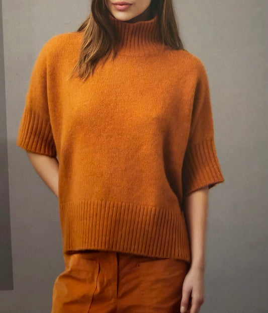 Kristensen Du Nord - Cashmere Cotton Blouse Tee in Flame
