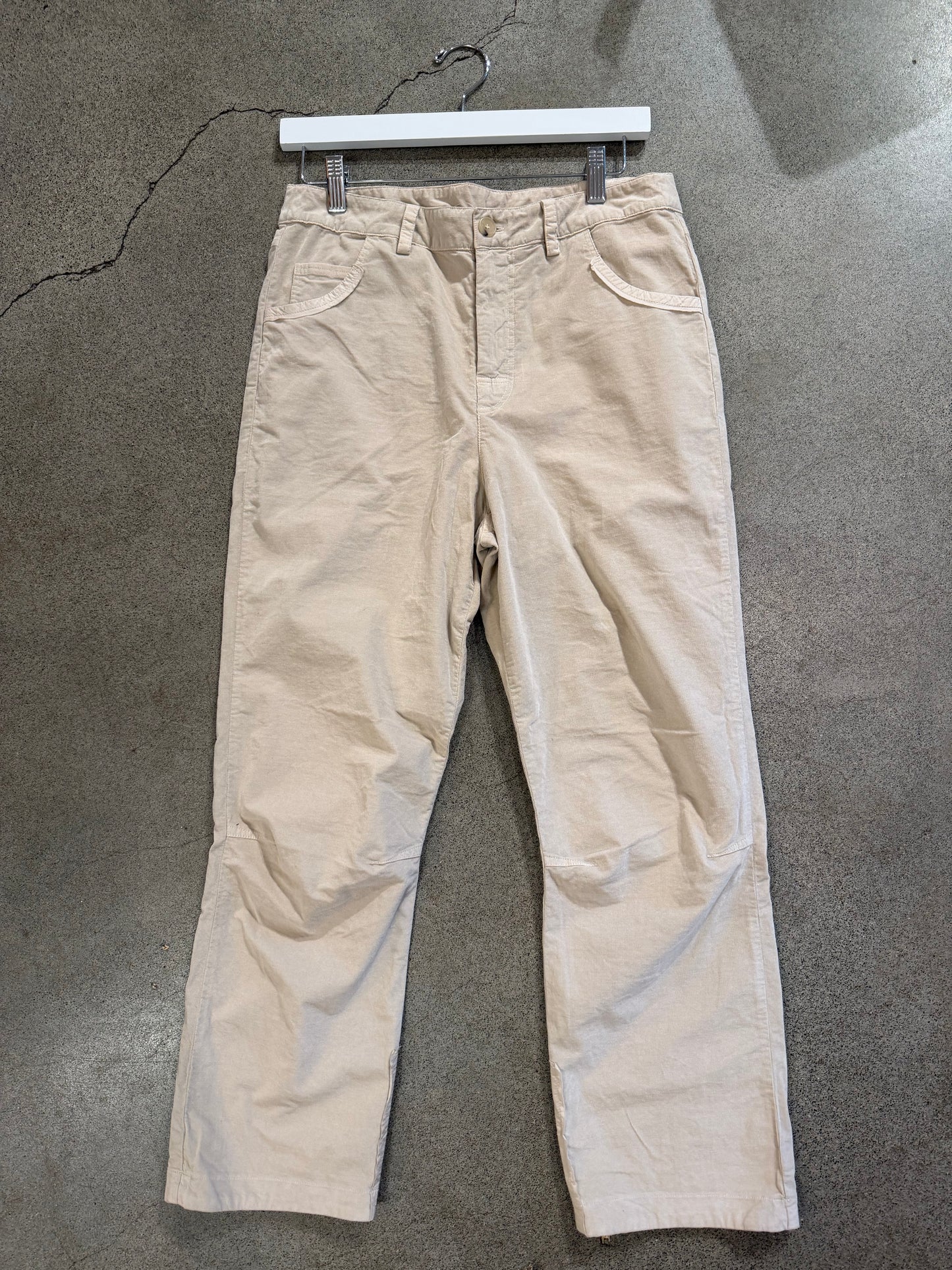 Kristensen Du Nord - Soft Corduroy Cropped Pants in Jute or Graphite