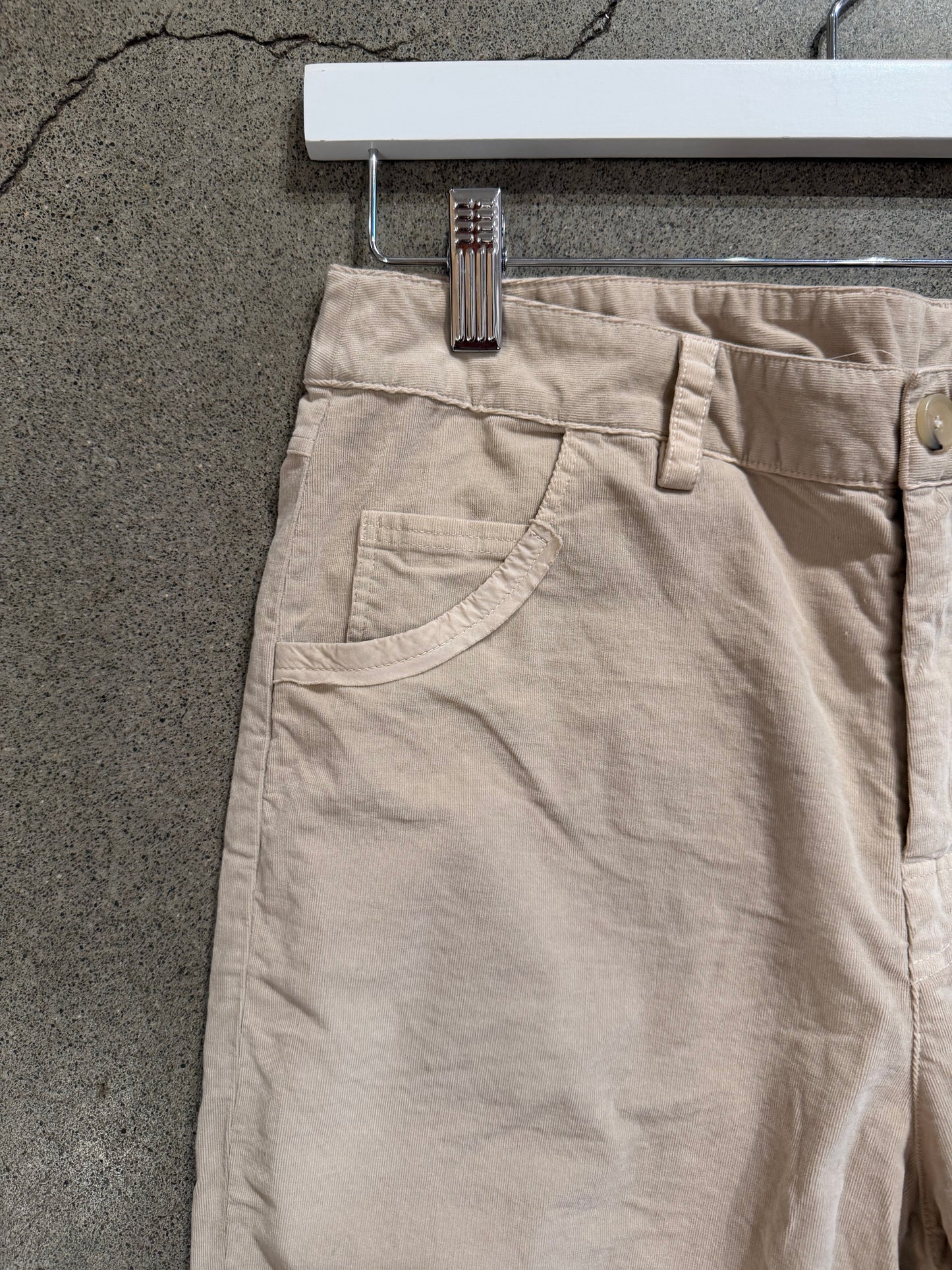 Kristensen Du Nord - Soft Corduroy Cropped Pants in Jute or Graphite