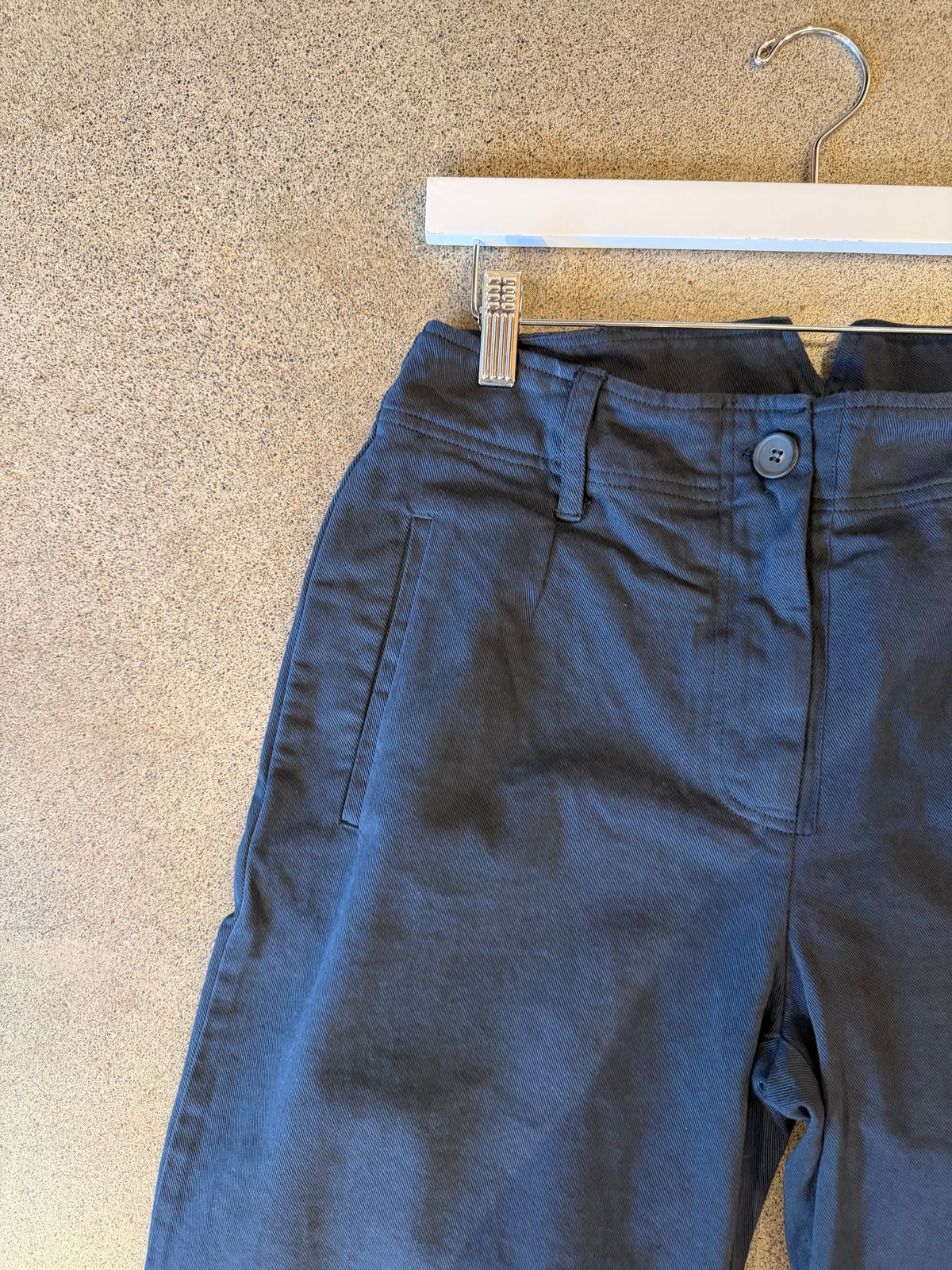 Kristensen Du Nord - Cotton Twill Barrel Pants  in Blue Note