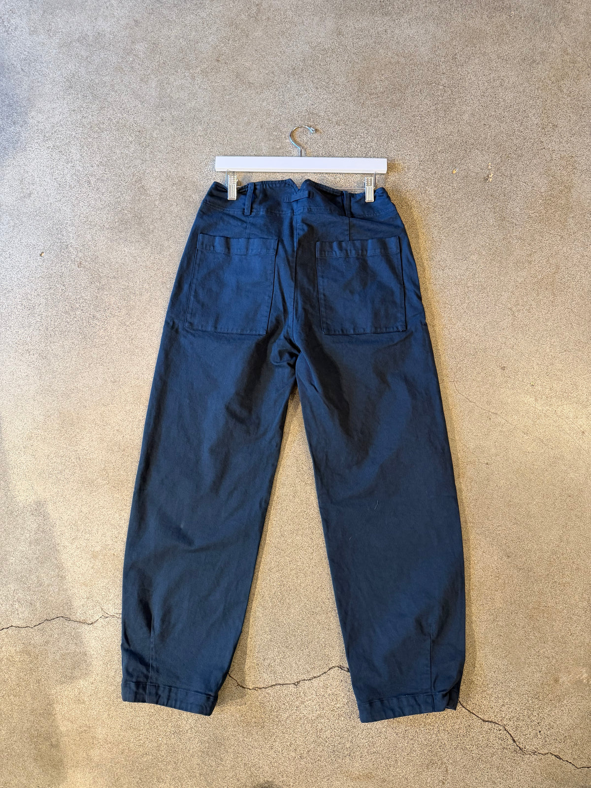 Kristensen Du Nord - Cotton Twill Barrel Pants  in Blue Note