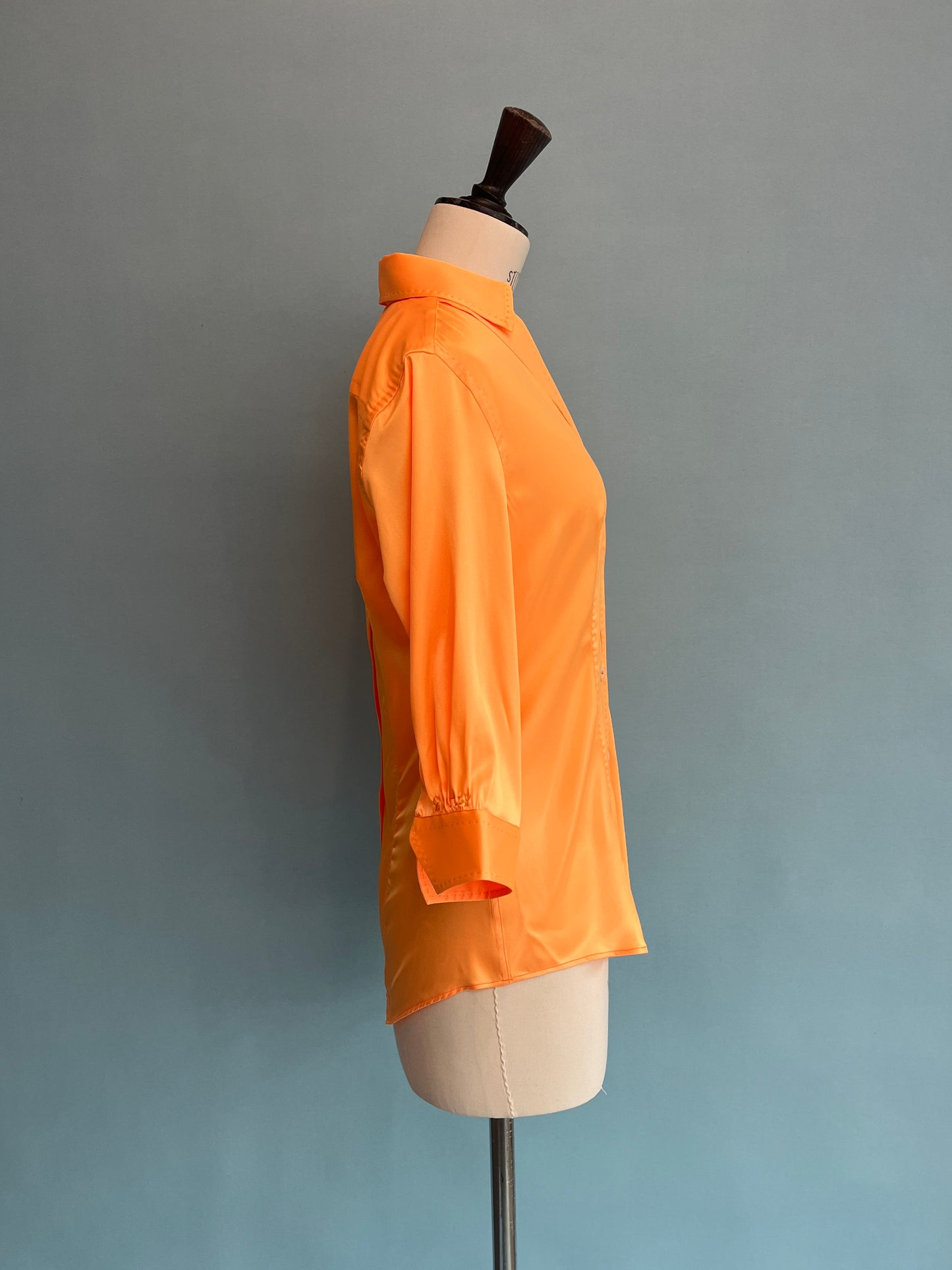 Le Sarte Pettegole - Silk Hand-Stitch Dress Shirt in Orange