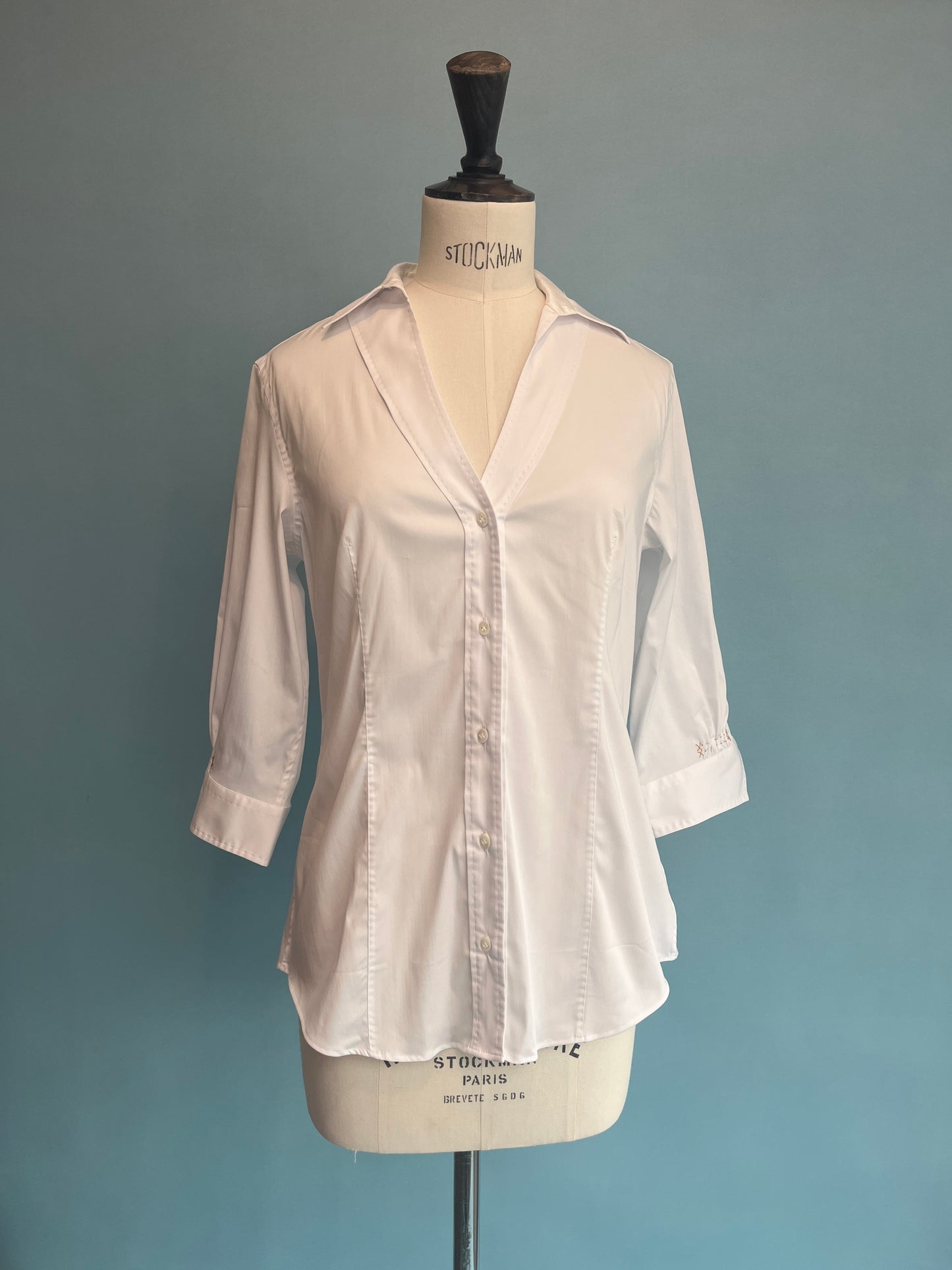 Le Sarte Pettegole - Cotton Stretch fitted shirt in White