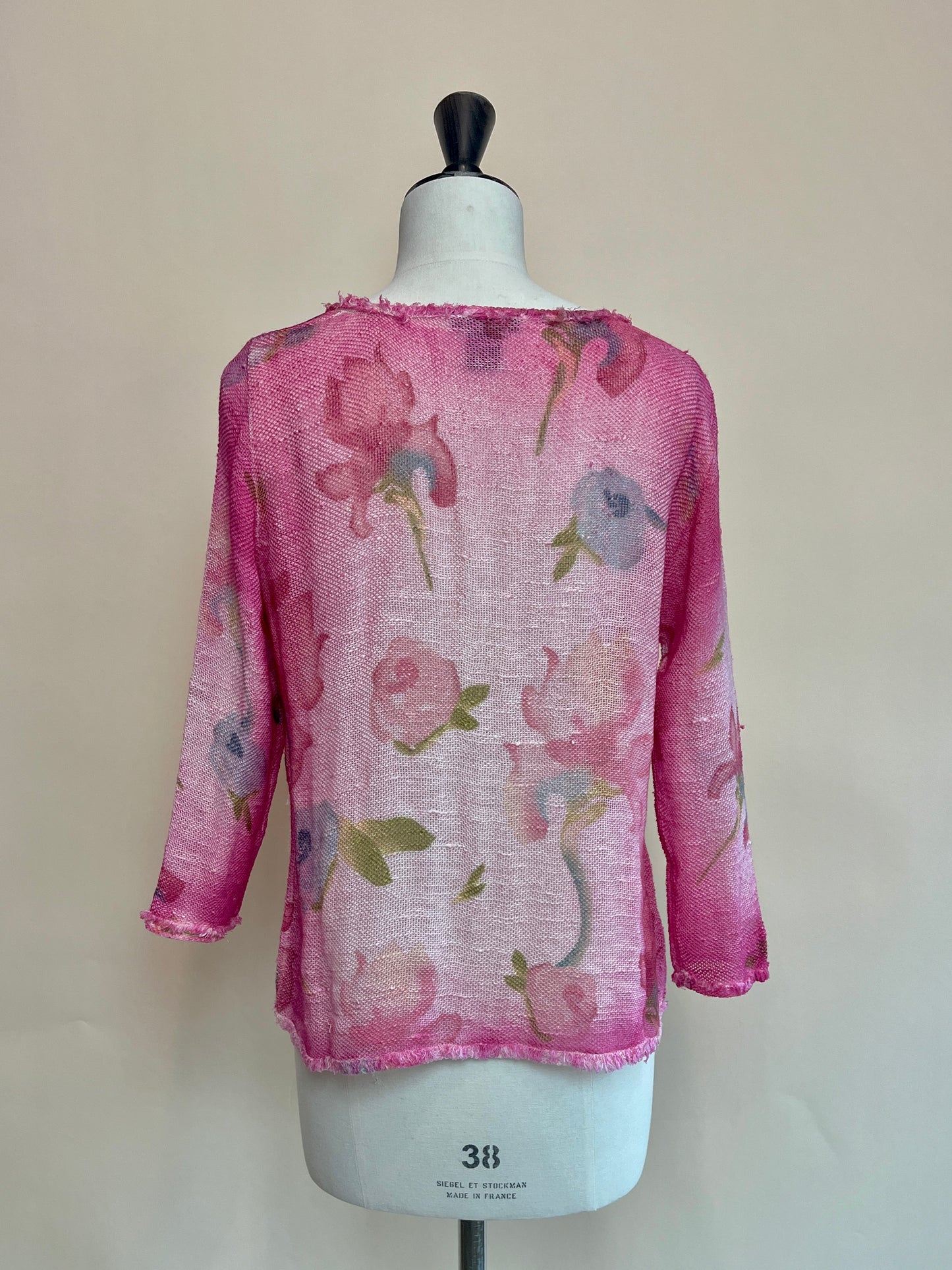 Avant Toi - Net Jacket with Lily Print