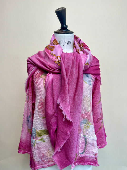 Avant Toi - Foulard Scarf in English Rose or Clematis