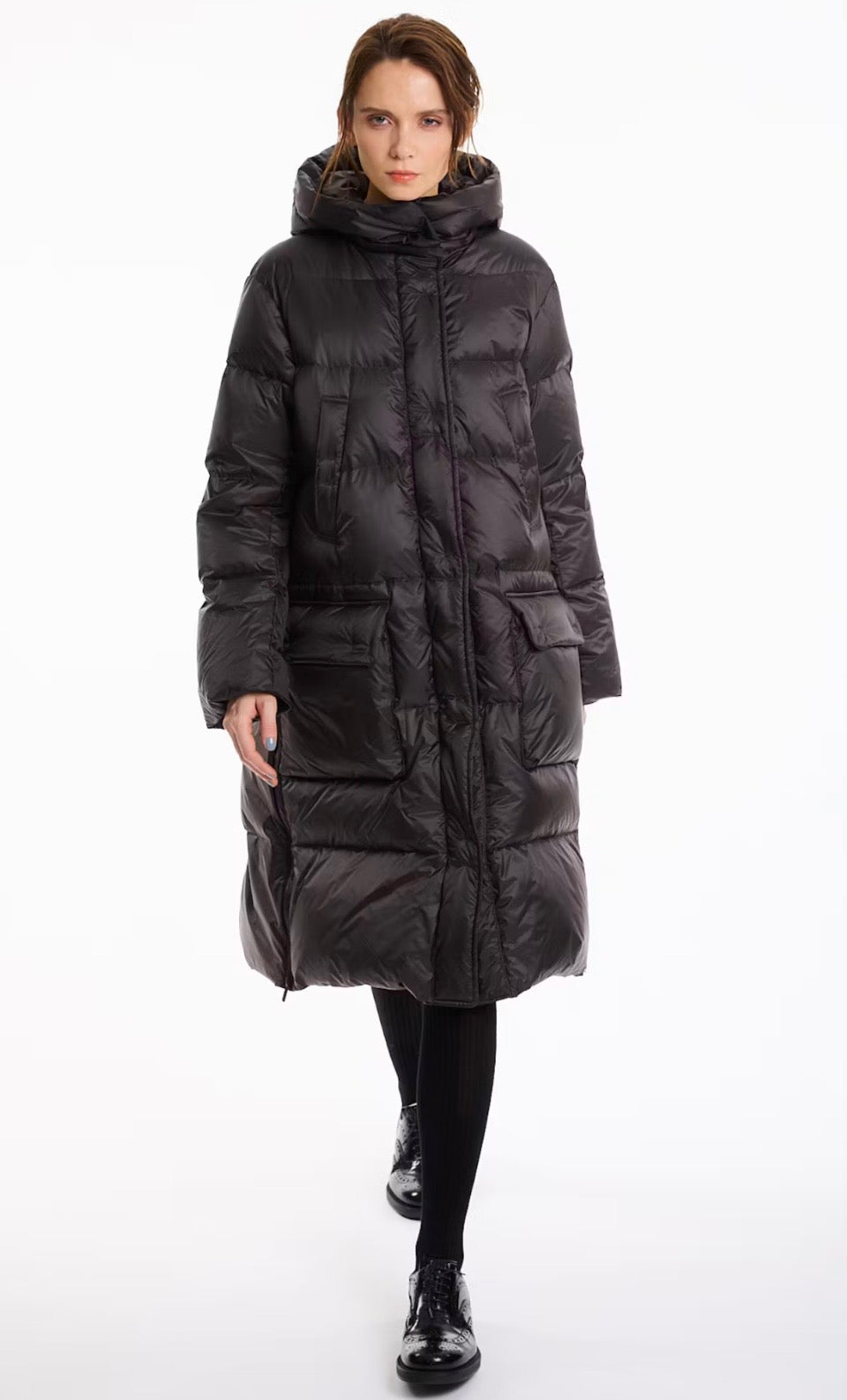 Lis Lareida - Helsinki Long Down Coat in Bistro