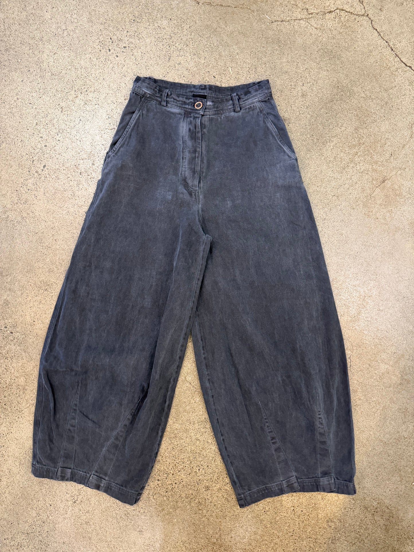 Rundholz - Heavy Twill Pants in Washed Out Black