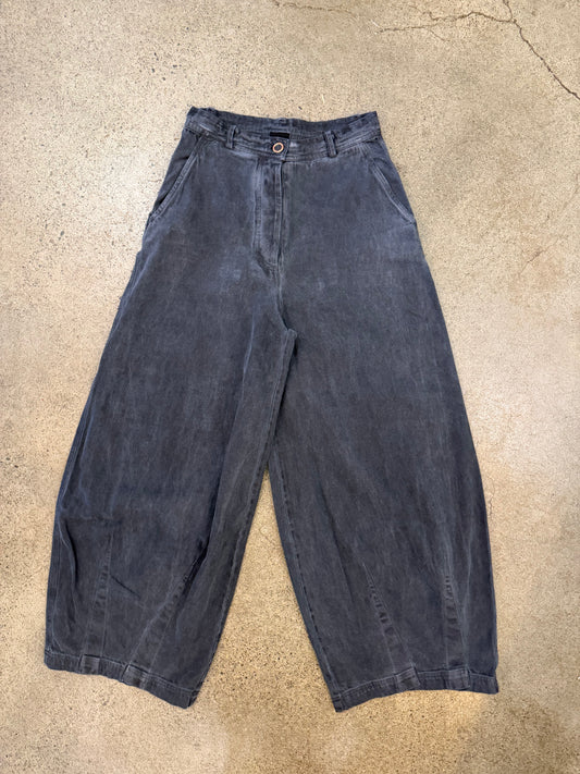 Rundholz - Heavy Twill Pants in Washed Out Black