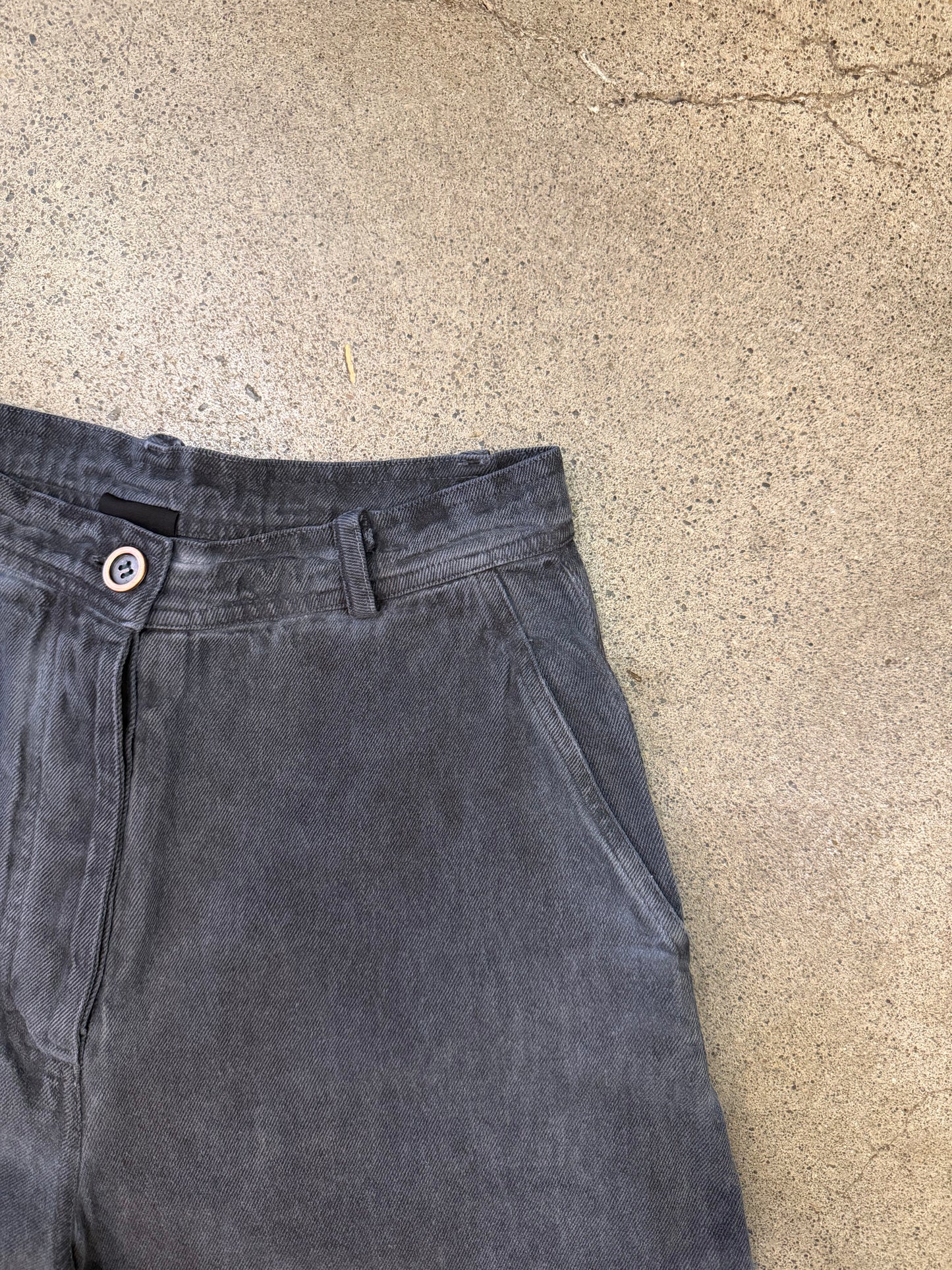 Rundholz - Heavy Twill Pants in Washed Out Black