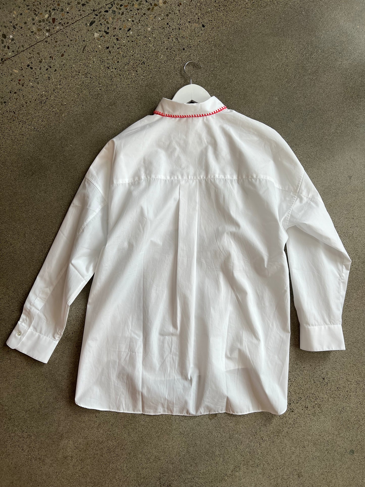 Caliban - White Shirt With Red Stitching