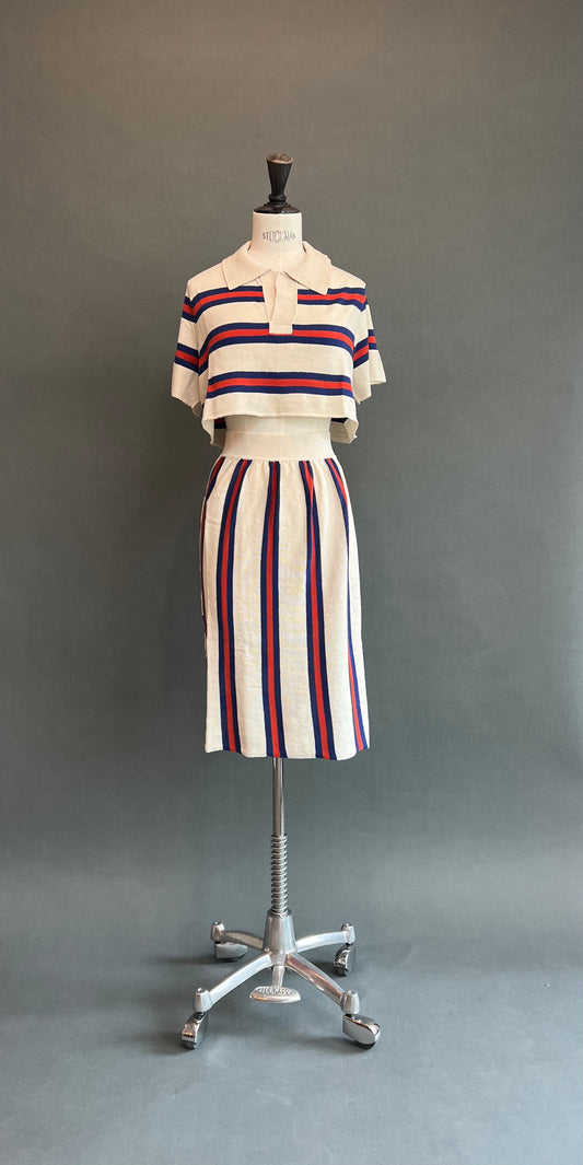 Longo - Stripe Knit Skirt