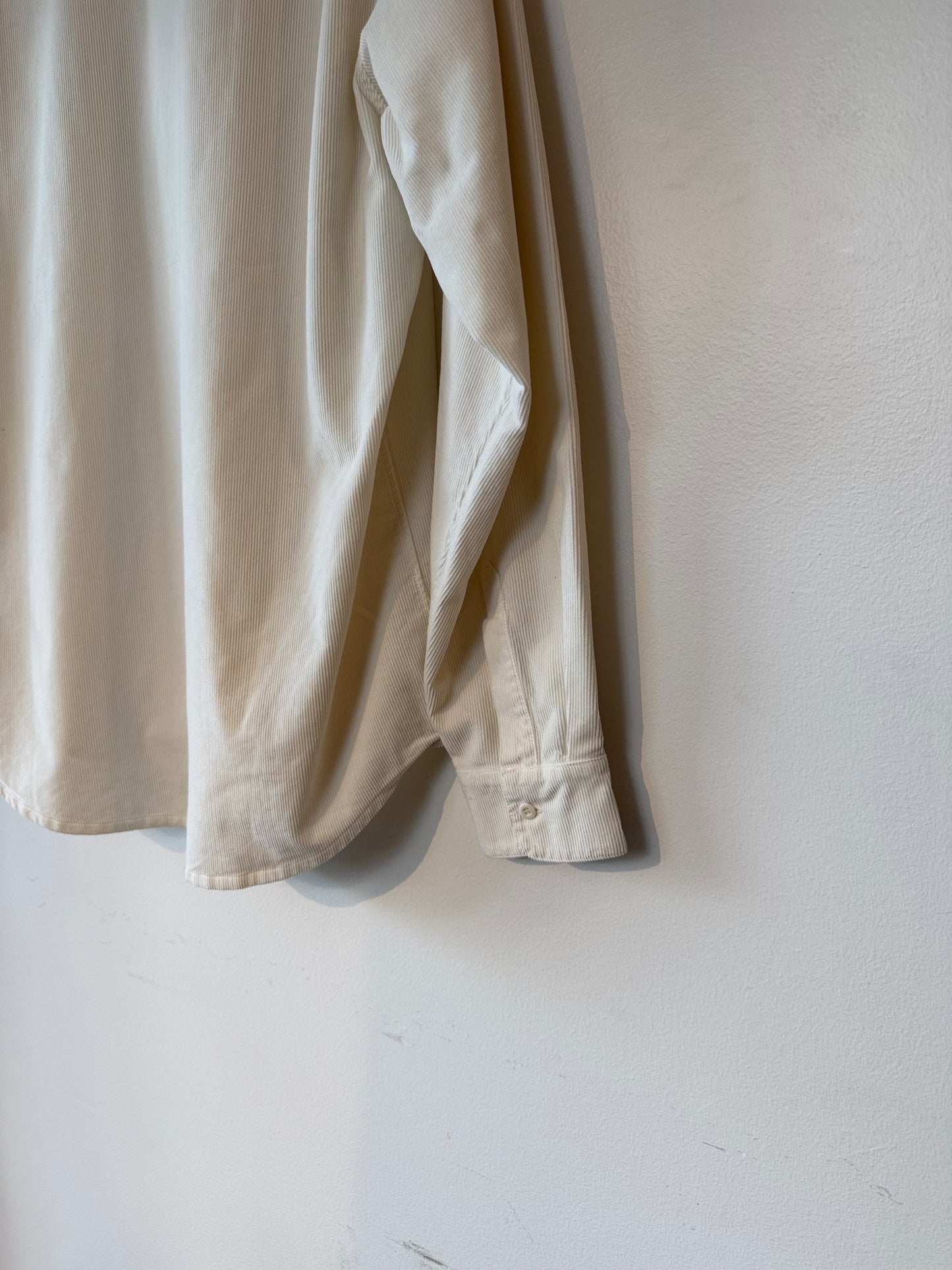 Labo Art Men - Corduroy Button Down Shirt in Winter White or Atlantic