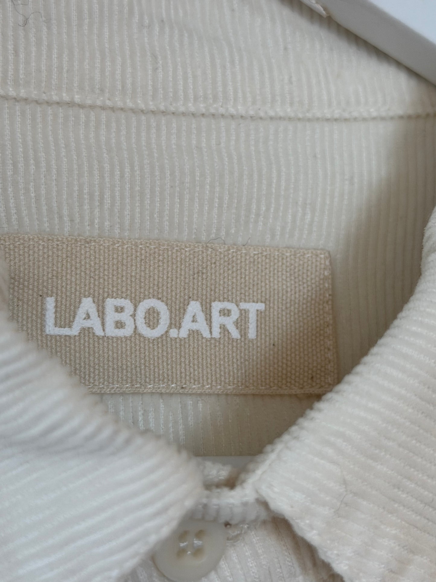Labo Art Men - Corduroy Button Down Shirt in Winter White or Atlantic