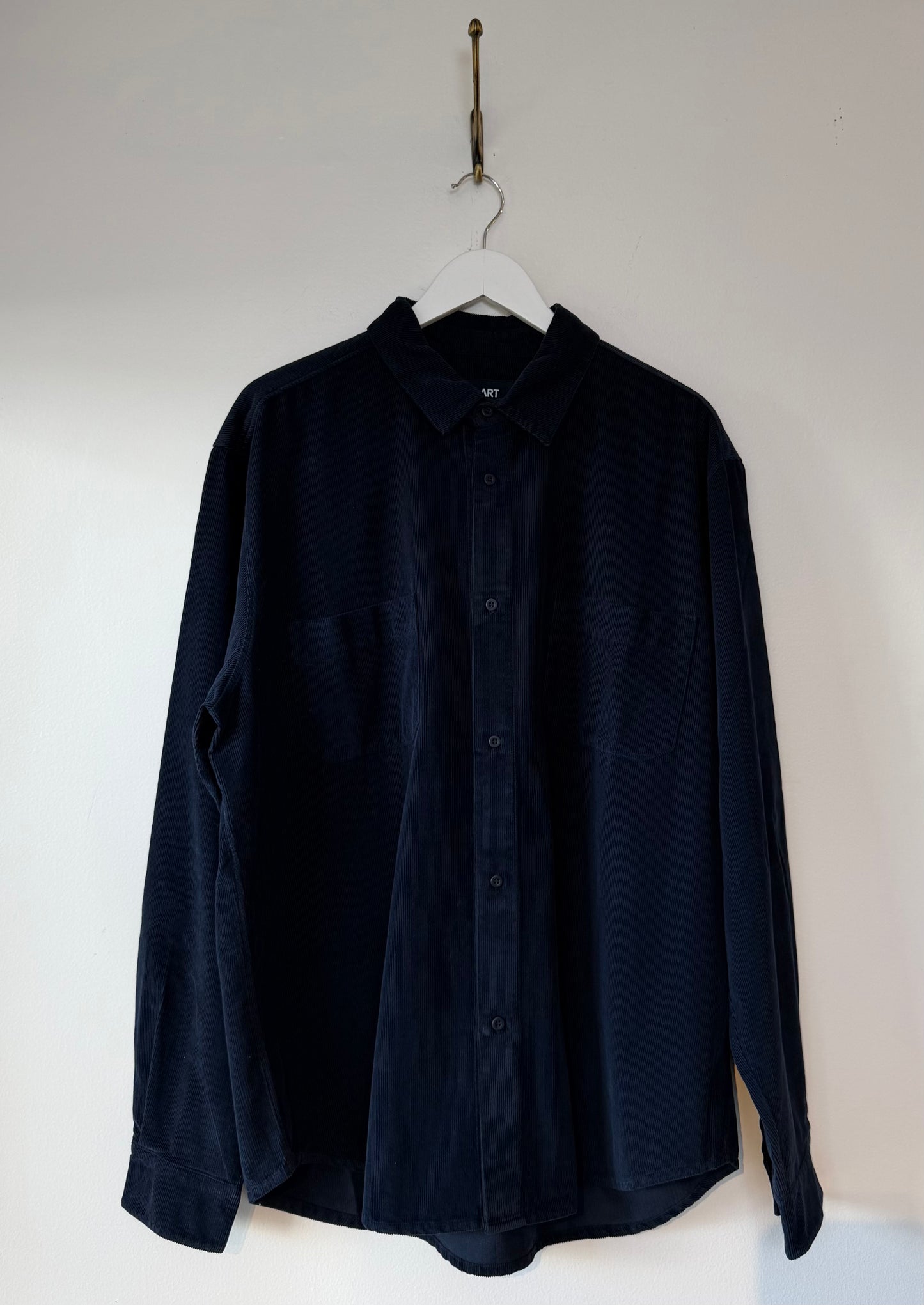 Labo Art Men - Corduroy Button Down Shirt in Winter White or Atlantic