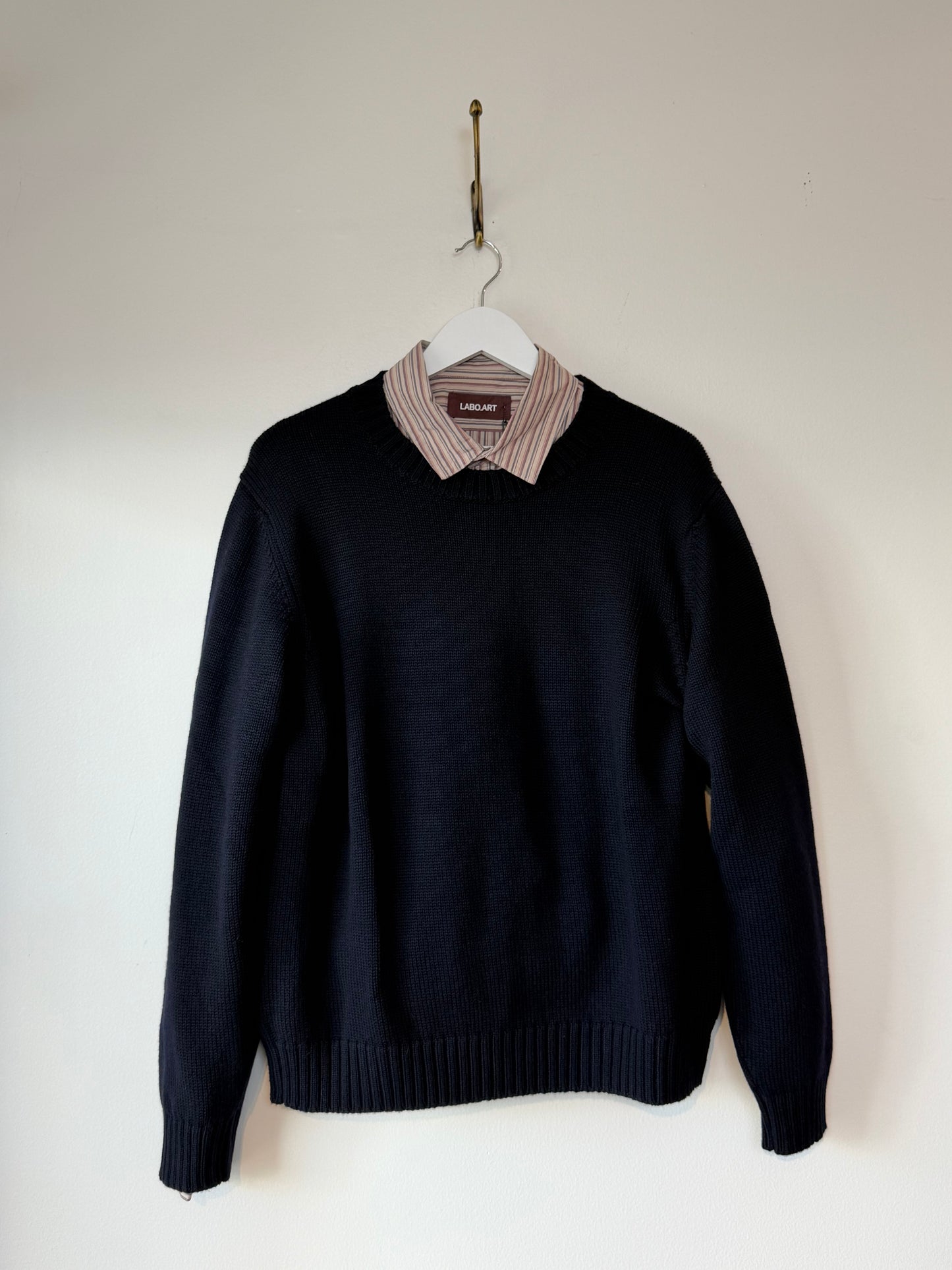Labo Art Men - Navy Pullover in Soft Wool