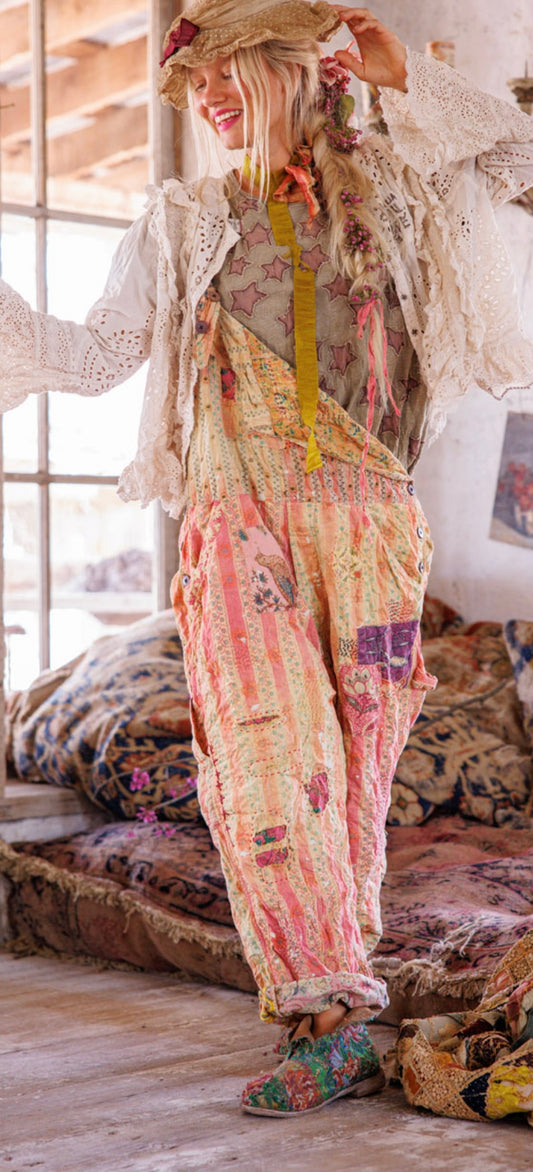 Magnolia Pearl -Sunfaded Overalls in Sunrise Daisy