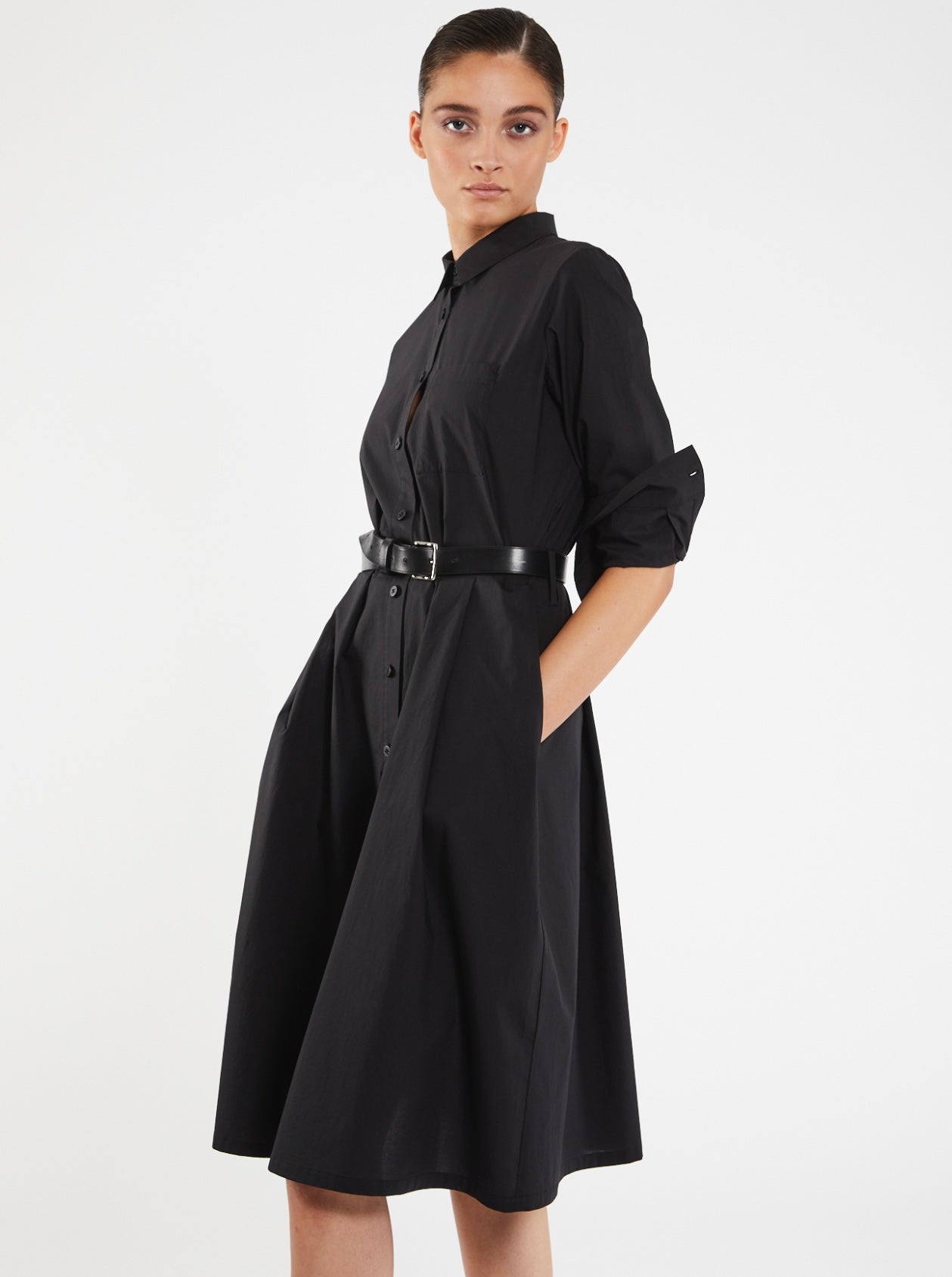 Lis Lareida - Yelena Dress in Black Cotton