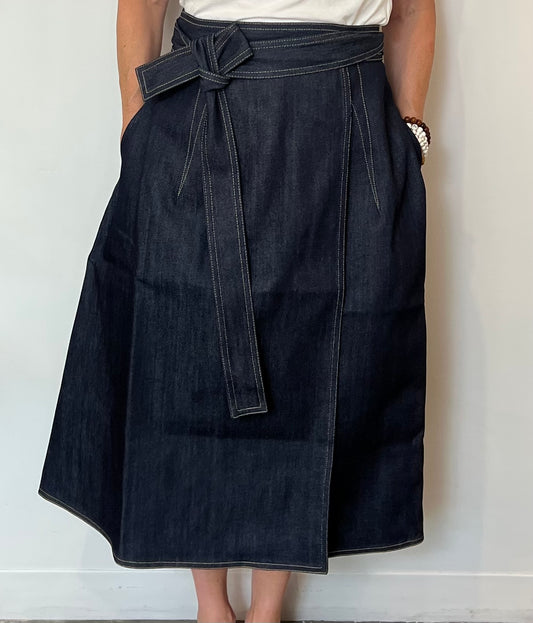 Sophie D'Hoore Stieglitz Skirt in Raw Denim