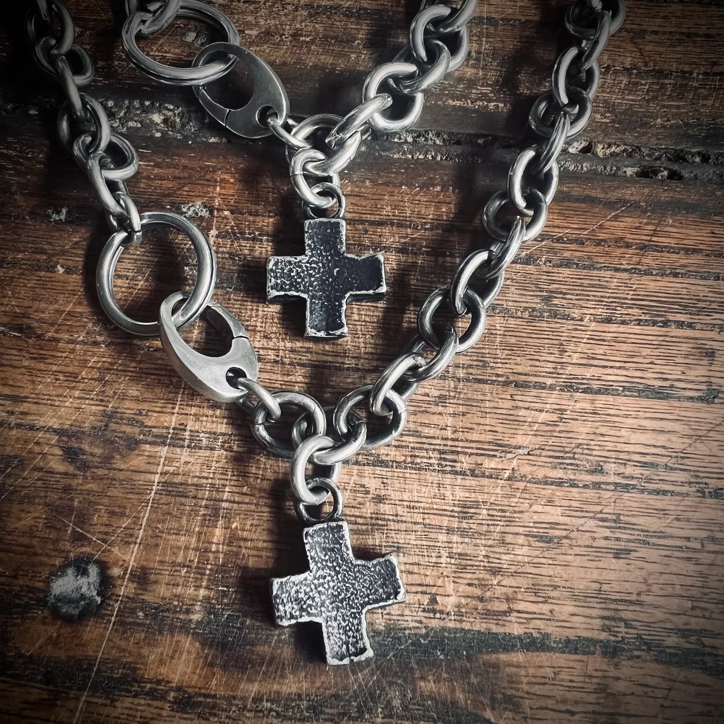 Shannon Koszyk - Sterling Silver Square Cross Necklace