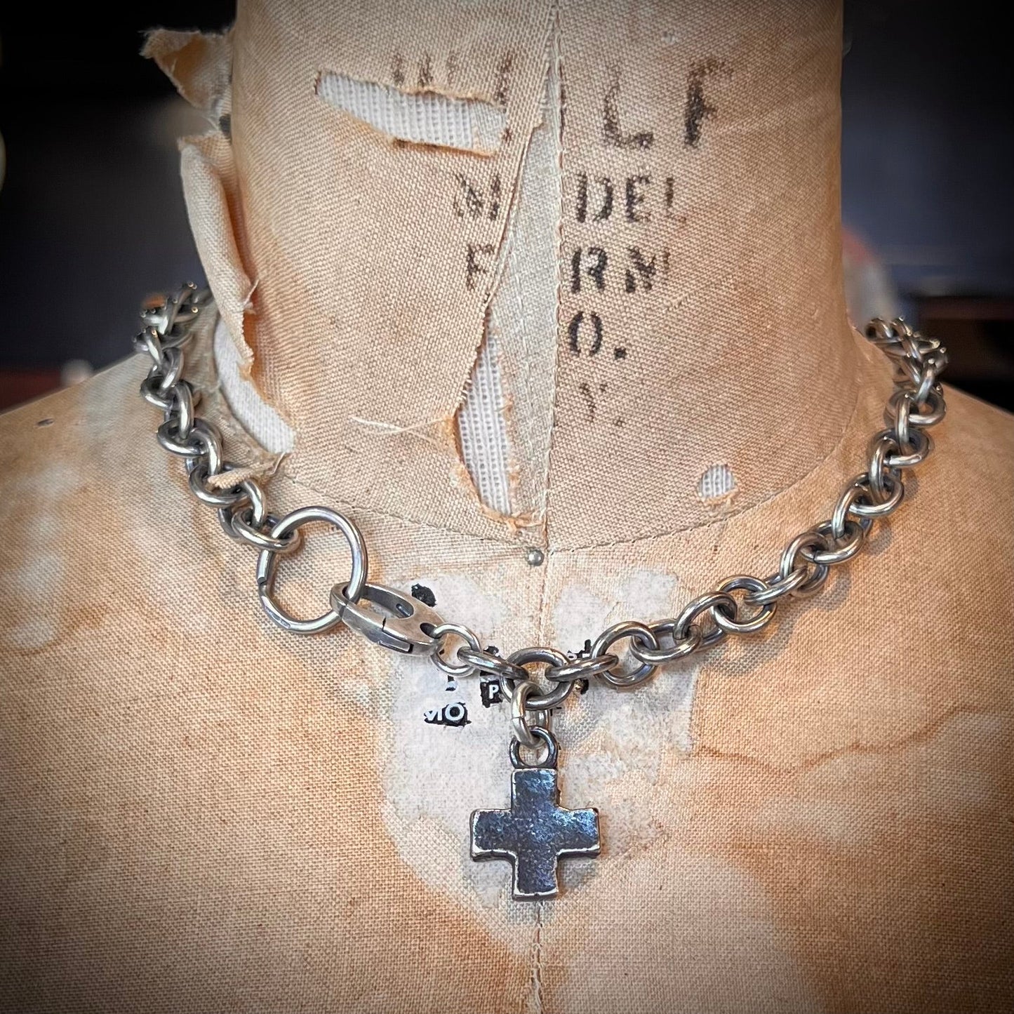 Shannon Koszyk - Sterling Silver Square Cross Necklace