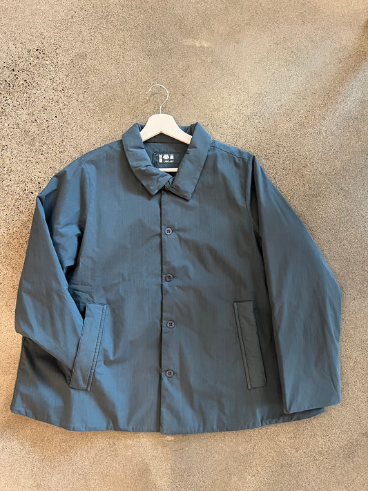 Labo Art - Stand Collar Cotton Jacket in Graphite