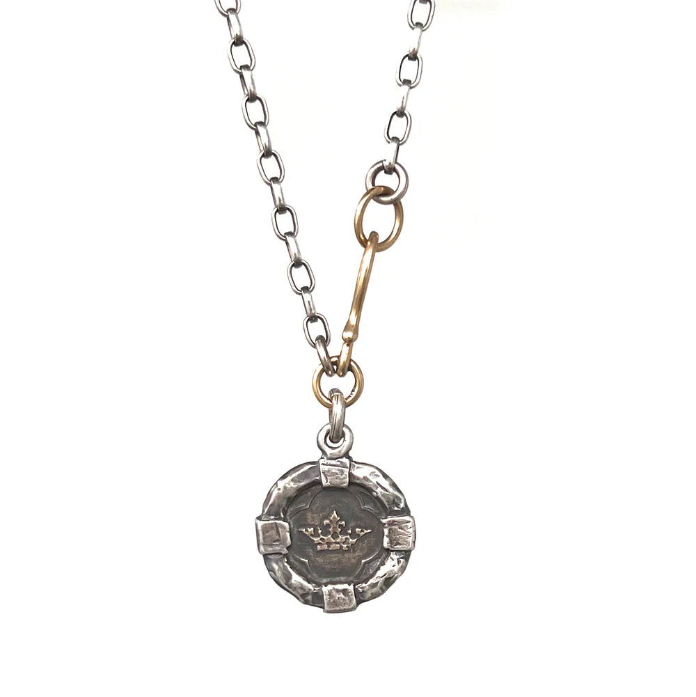 Shannon Koszyk - Sterling & Bronze Lion Coin Necklace