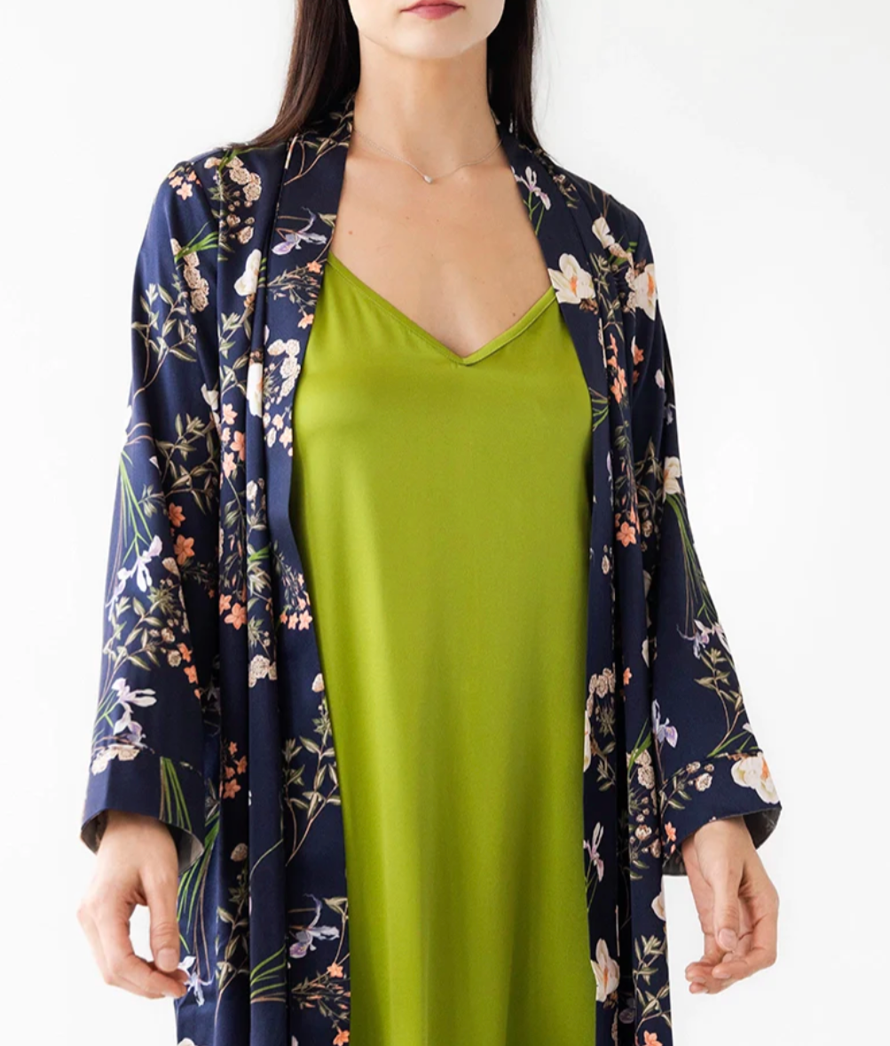 Salua - Silk Floral Design Robe