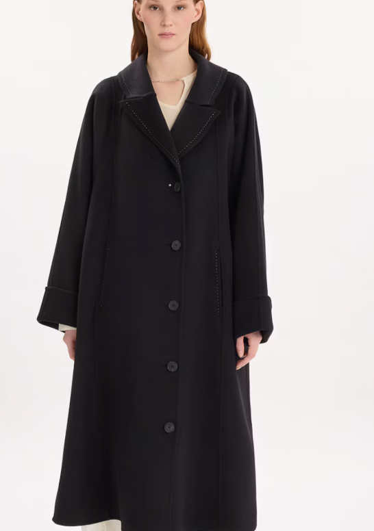 High Clothing - Poach Soft Wool Coat in Black