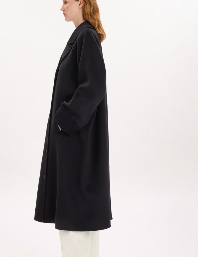 High Clothing - Poach Soft Wool Coat in Black