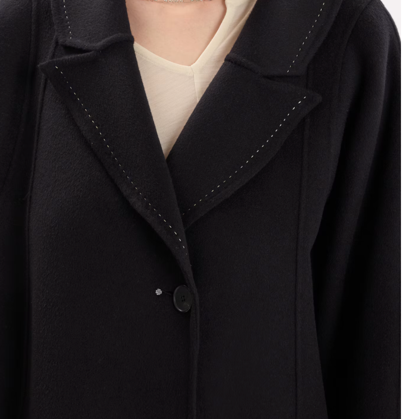 High Clothing - Poach Soft Wool Coat in Black