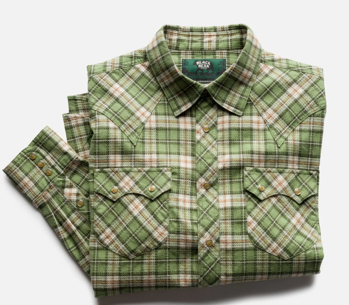 Black Bear Brand Men - Sage Plaid P-Snap Shirt