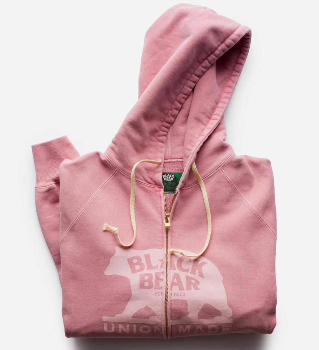 Black Bear Brand - Zip Up Hoodie in Grey or Vintage Rose