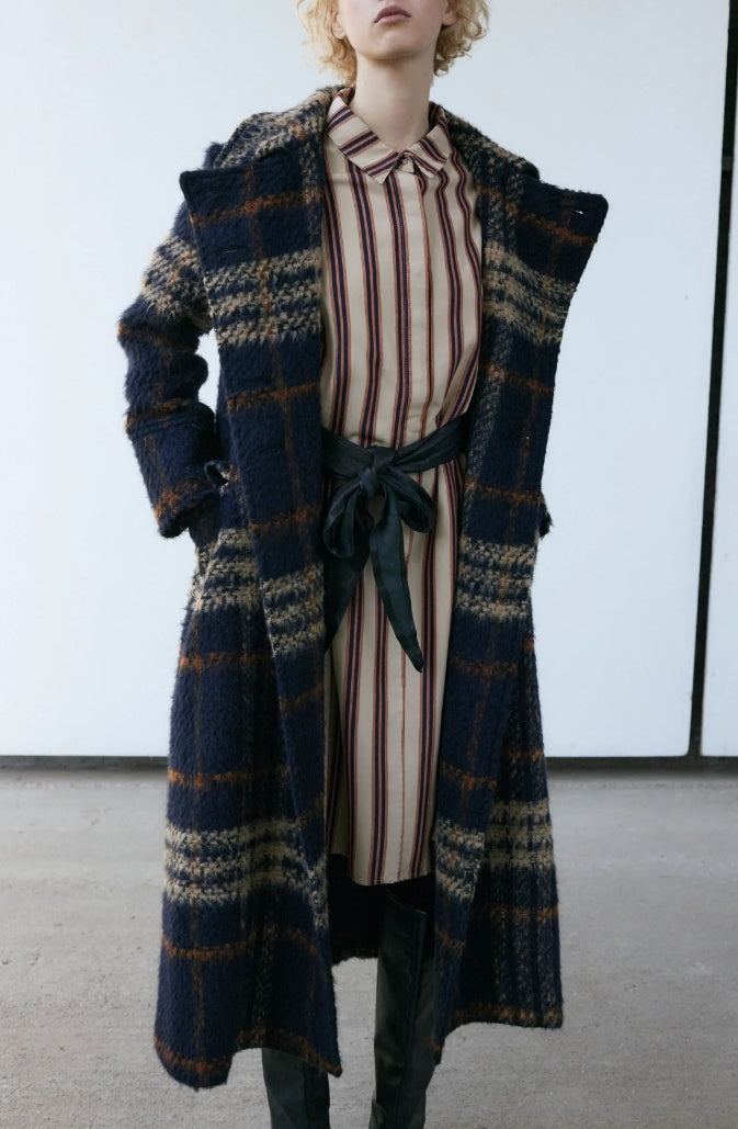 Hannes Roether - Puff Sleeve Striped Dress