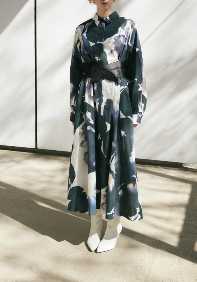 Hannes Roether - Blue Floral Print Dress
