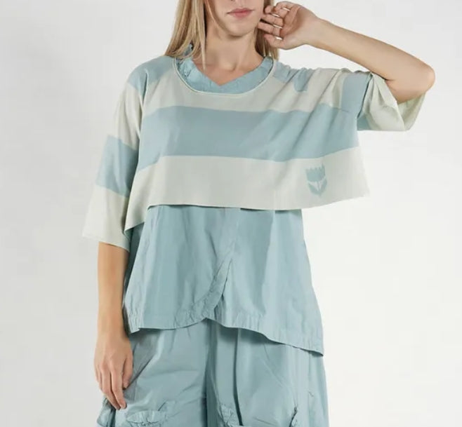 Rundholz Black Label - Pullover in Lime Mint or Black Offwhite Stripe