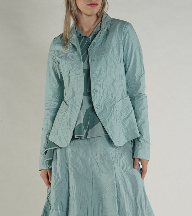 Rundholz Black Label - Jacket in Mint Poplin Print