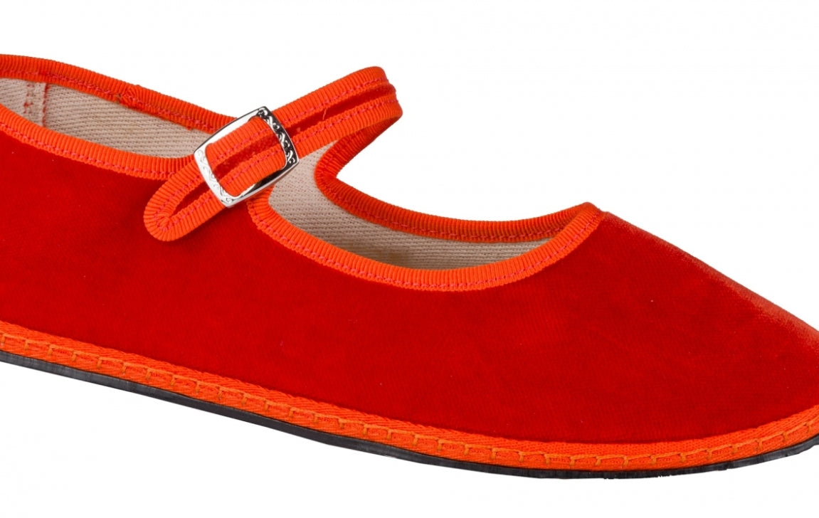 ViBi Venezia - Velvet Mary Jane's in Orange