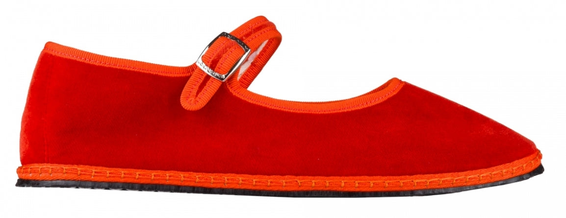ViBi Venezia - Velvet Mary Jane's in Orange
