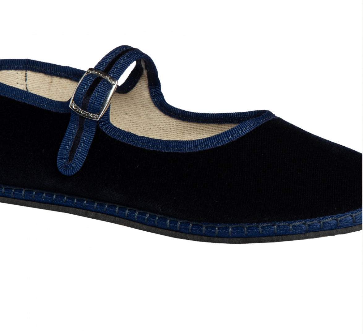 ViBi Venezia - Velvet Mary Jane's in Blue