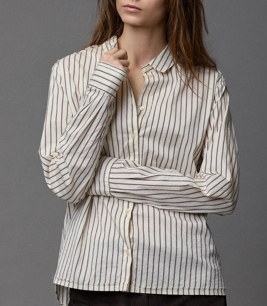 Kristensen Du Nord - Striped  Cotton Silk Classic Shirt