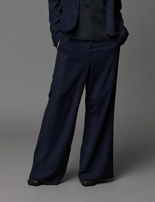 Kristensen Du Nord - Light Herringbone Wide Pants